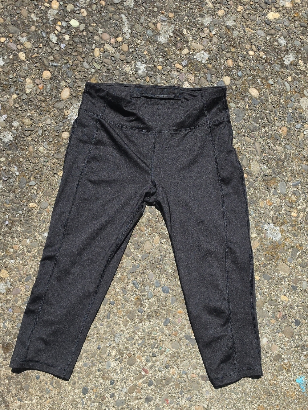Womens Black Active Capri Leggings